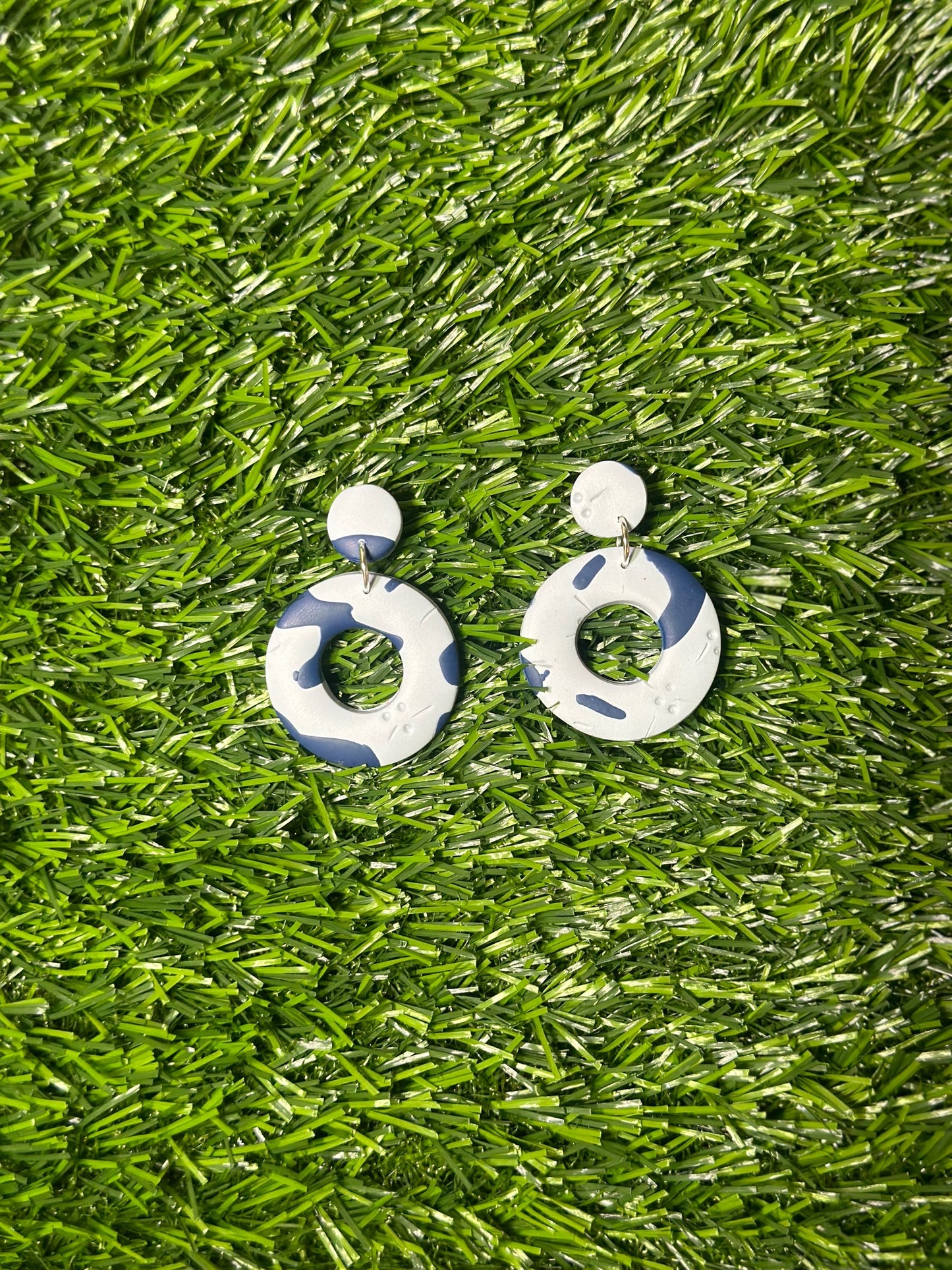 Bold dangle earrings for Cup Match celebration from Tassel Bermuda